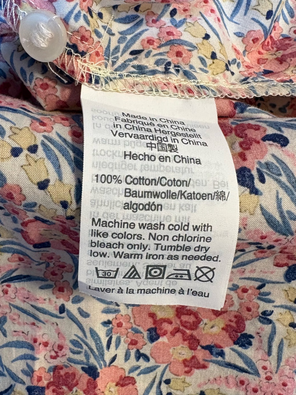 J.Crew Liberty London 100% Cotton Swirling Petals Floral Popover Shirt Blouse 6 - Picture 12 of 12